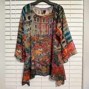 Weavz Multicolor Artistic Tunic Top